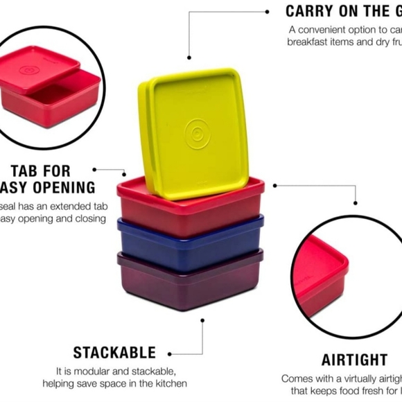 Tupperware Mini Square-a-way containers - Picture 3 of 4